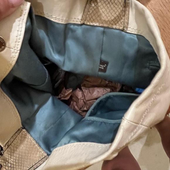 Coach Cream and Brown Hobo Bag